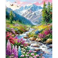Kit De Pintura Por Números Hlison Paisajes De Montañas Para Adultos