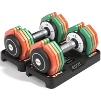 Juego De Mancuernas Ajustables 10 A 10.2 Kg Con Placas Coloridas EOAT