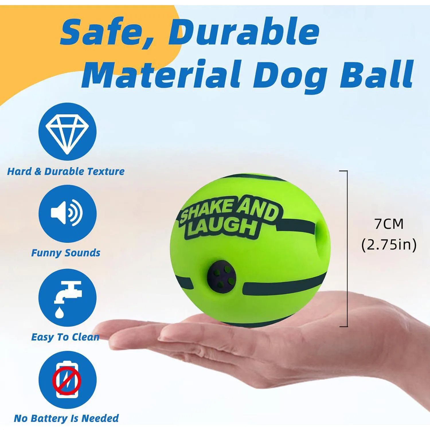 Pelota Interactiva Para Perros SHAKE AND LAUGH Que Emite Sonidos Divertidos 4
