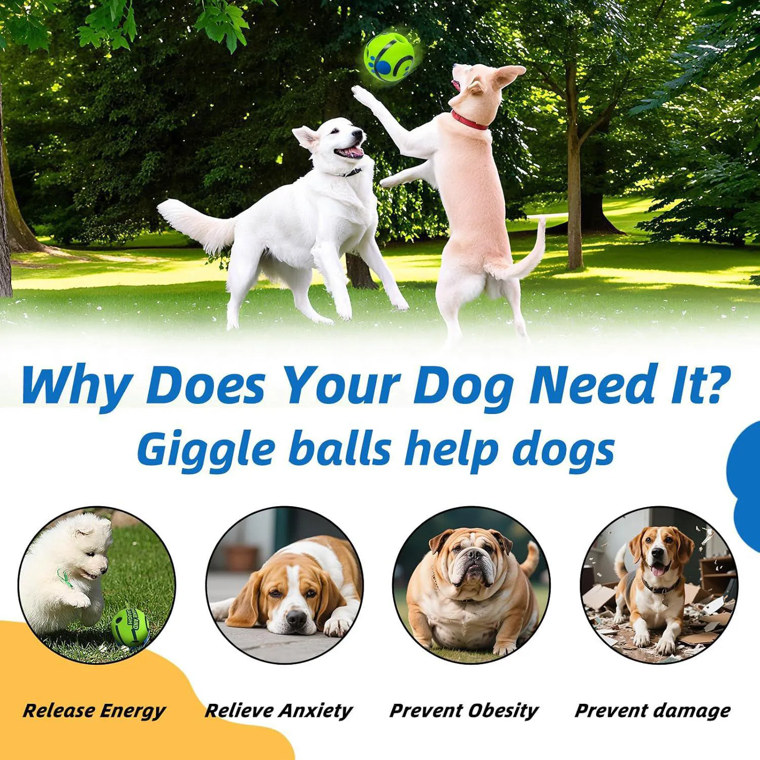 Pelota Interactiva Para Perros SHAKE AND LAUGH Que Emite Sonidos Divertidos 6