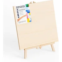 Tableros de Lienzo de Madera con Caballete Set Completo para Pintura
