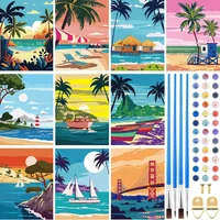 Set de Pintura por Números para Adultos 10 Pack Colorido y Relajante