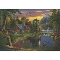 Kit De Pintura Por Números Ledgebay Para Adultos Marca Mountain Paradise Colorido y Fácil de Usar