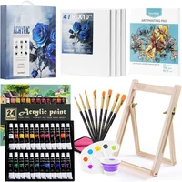 Kit de Pintura 41 Piezas para Niños y Adultos Conjunto Creativo de Colores