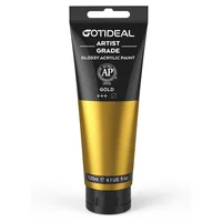 Pintura Acrílica Gotideal Metallic No Toxica 120ml Color Brillante