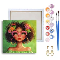 Kit De Pintura Por Números Ginfonr Para Adultos Mujeres Africanas Colorido Y Detallado