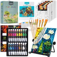 Kit de Pintura Acrílica para Niños con 18 Colores y Pinceles