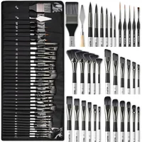 Set de Pinceles Nicpro 36 Piezas Profesionales con Espátula y Estuche