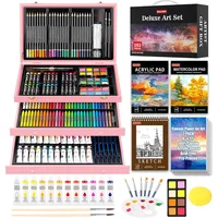 Soucolor Kit de Arte 192 Piezas Suministros de Dibujo Cuaderno Lienzos
