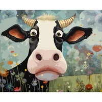 Cuadro Pintura Por Números Vacas Granjas Para Adultos