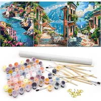 Kit de Pintura por Números para Adultos Island Fácil y Creativo 30x40 cm