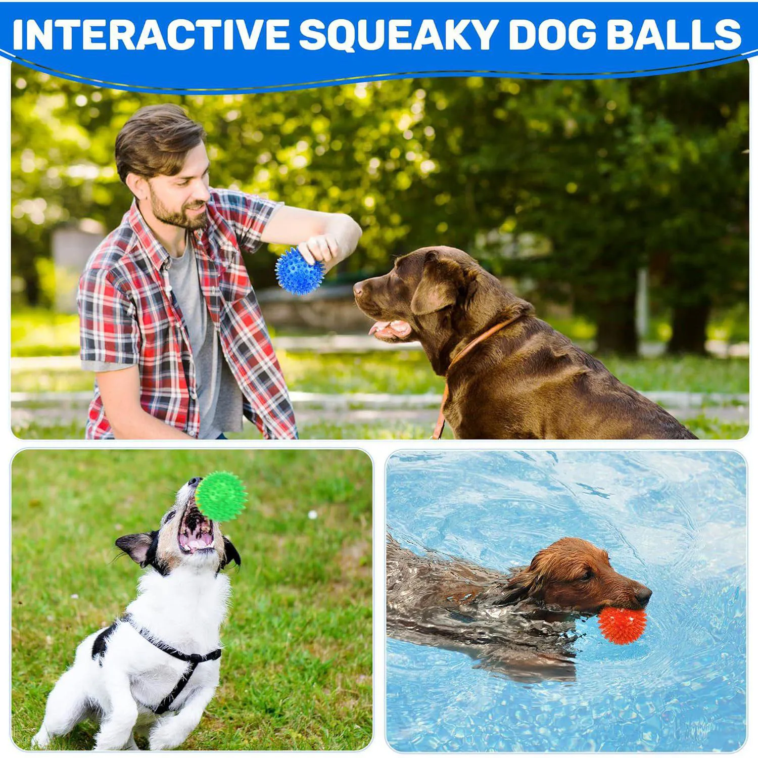 Paquete De 6 Pelotas Para Perros Con Sonido Y Luz Que Estimulan El Juego Activo 5