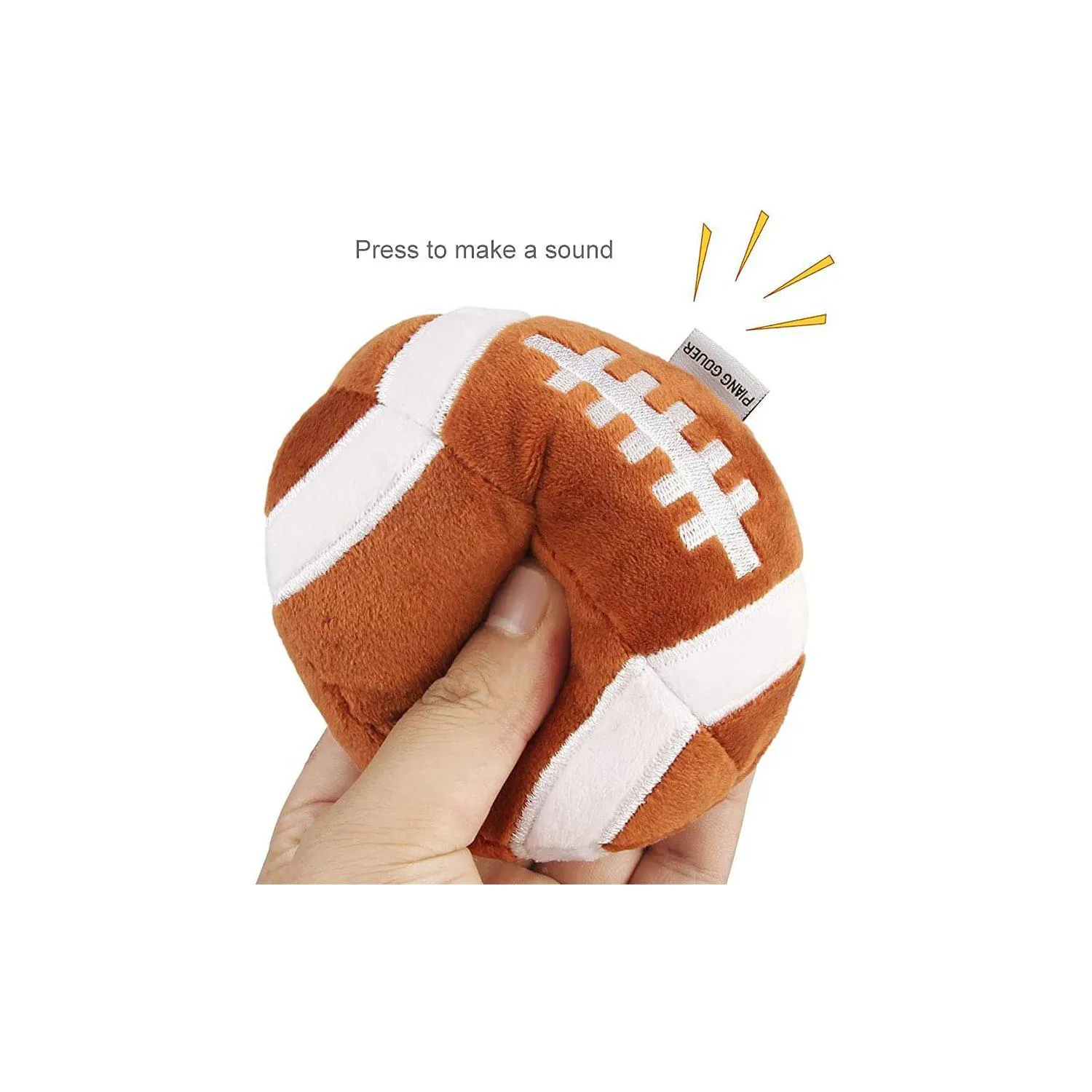 Pelotas Interactivas Para Perros Con Diseño Deportivo Y Material Seguro Paquete De Tres