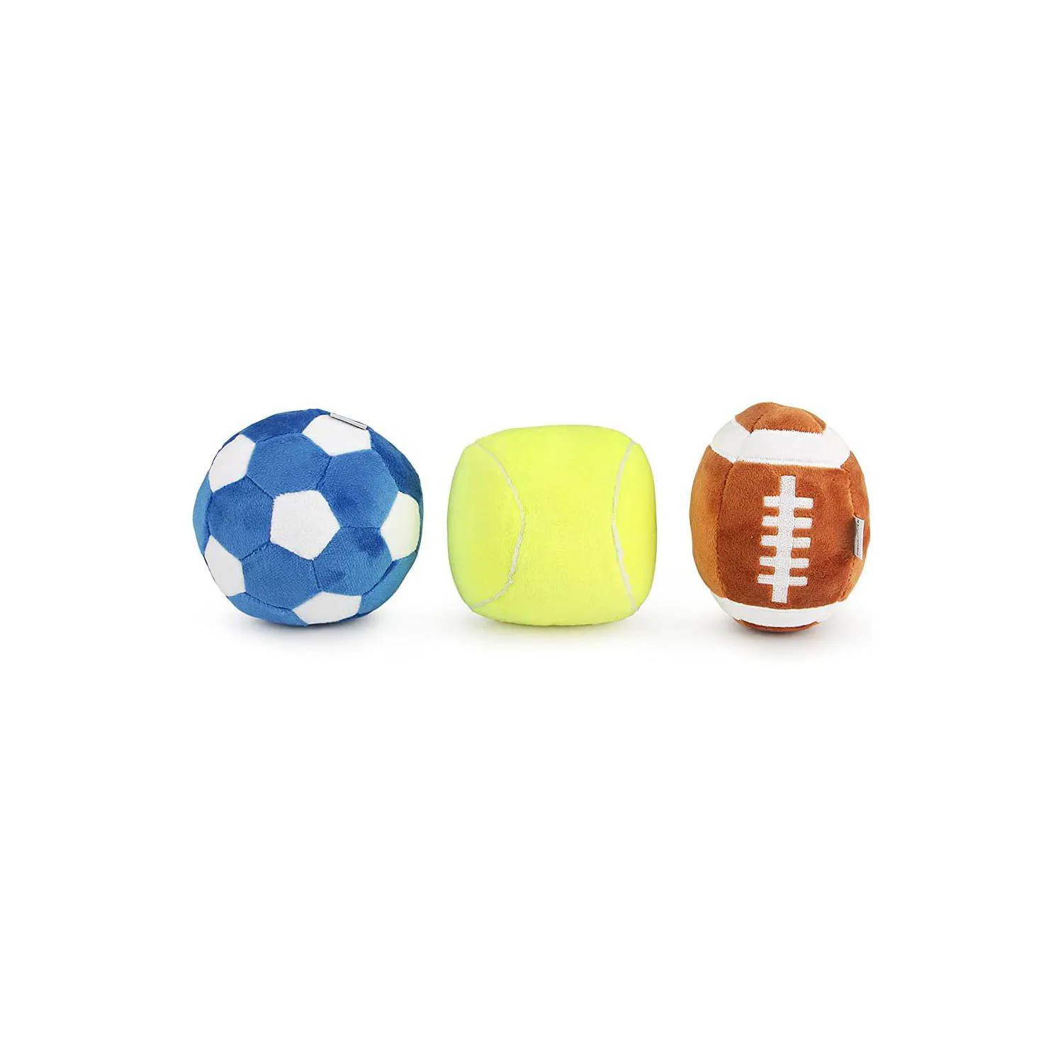 Pelotas Interactivas Para Perros Con Diseño Deportivo Y Material Seguro Paquete De Tres 9