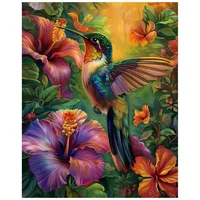 Kit De Pintar Por Números Para Adultos Colibrí 16x20