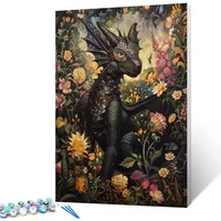 Tucocoo Kit de Pintura de Dragón Gótico con Pinceles 16x20 Pulgadas
