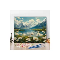Pintura Por Números Paisaje Montaña 16x20 Cuadro Decorativo