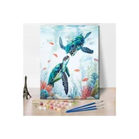 Pintura por Números para Adultos Tortuga Marina Kit DIY 16x20