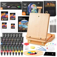 Set de Pintura Acrílica 65P Shuttle Art con Caballete y Accesorios