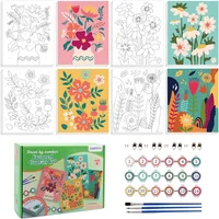 Golden Time Pintura por Números para Adultos y Niños Kit de Flores