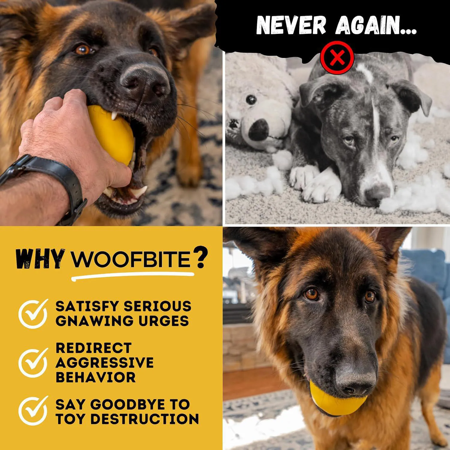 Pelota Indestructible Para Perros Grandes De Goma Natural Con Garantía De Repuesto 7
