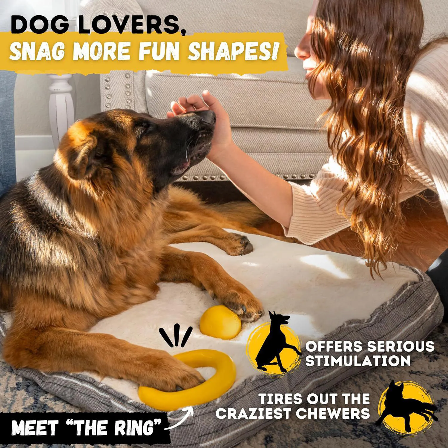 Pelota Indestructible Para Perros Grandes De Goma Natural Con Garantía De Repuesto 8