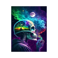 Kit De Pintura Skull Diy Para Adultos 16x20 Pulgadas