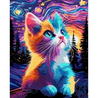 Kit De Pintura Por Números Para Adultos Gatos 16x20