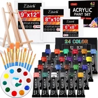 Conjunto de Pintura Acrílica Esrich con Caballete y 42 Piezas