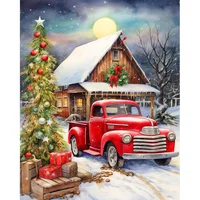 Kit de Pintura por Números Wemeon para Adultos Camión en Lienzo 16x20
