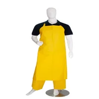 Delantal Grande Sencillo Con Correa Superior y Lateral Ajustable Con Hebillas Plasticas. Medida 82x115 Calibre 18 Amarillo