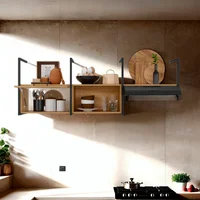 Mueble Superior Tipo Repisa 180 Shelton Fresno Europeo 64x180x32 cm Just Home Collection