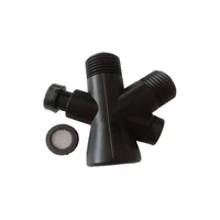 Desviador Ducha Negro Mate Abs