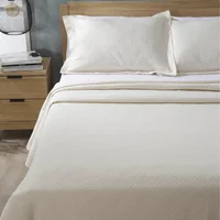 Juego De Sobrecama Queen/Extradoble 260X250 Cm 100% Algodón Crema