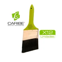 Brocha Angular 3" Cerda Sintetica Maestra x 12 Unidades Caribe