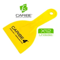 Espatula Plastica Con Mango 4" Diente Pequeño x 12 Unidades Caribe