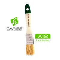 Brocha Pta Verde 1" x 12 Unidades Caribe