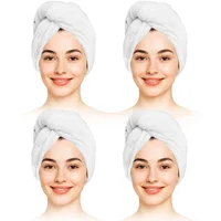 Set X4 Toalla Turbante para Cabello Algodón Ultra Absorbente