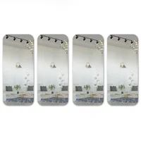 Set X4 Espejo Acrílico Decorativo 40X90 Cm Con Autoadhesivo