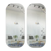 Set X2 Espejo Acrílico Decorativo Ovalado 40x90 cm Moderno