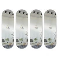 Set X4 Espejo Acrílico Cuerpo Completo 50X150 Ovalado Pared