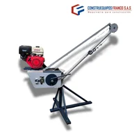 Pluma Grúa 300 kg Balde con Motor Forte Gasolina 9HP 3600RPM