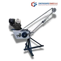 Pluma Grúa 300 kg Balde con Motor Goodyear Gasolina 9HP 3600RPM