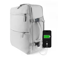 Morral Para Viaje 40L Puerto Usb Zapatero Y Apertura 180°