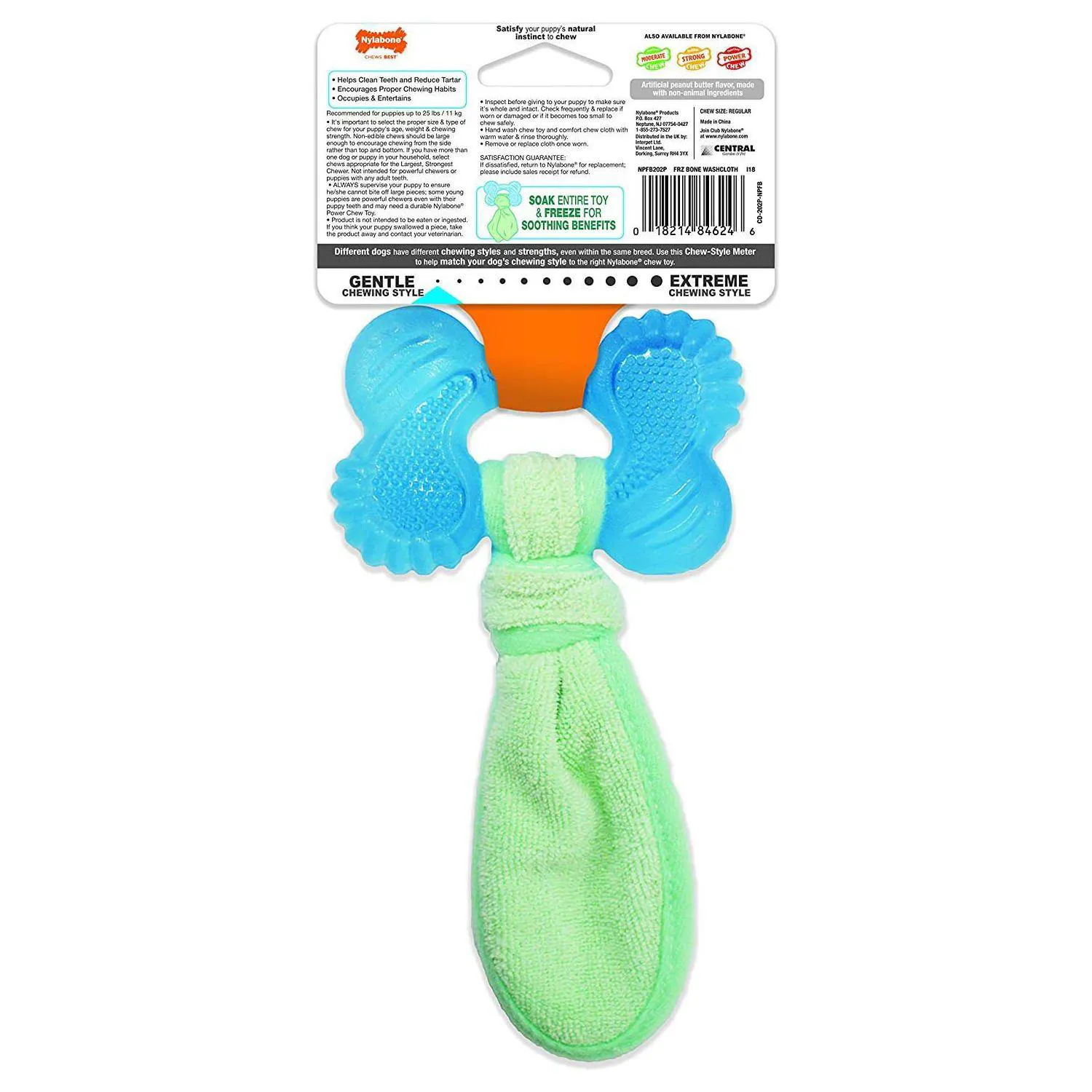 Paquete De Juguetes Para Cachorros Con Dentición Sabor Mantequilla De Maní Refrescante