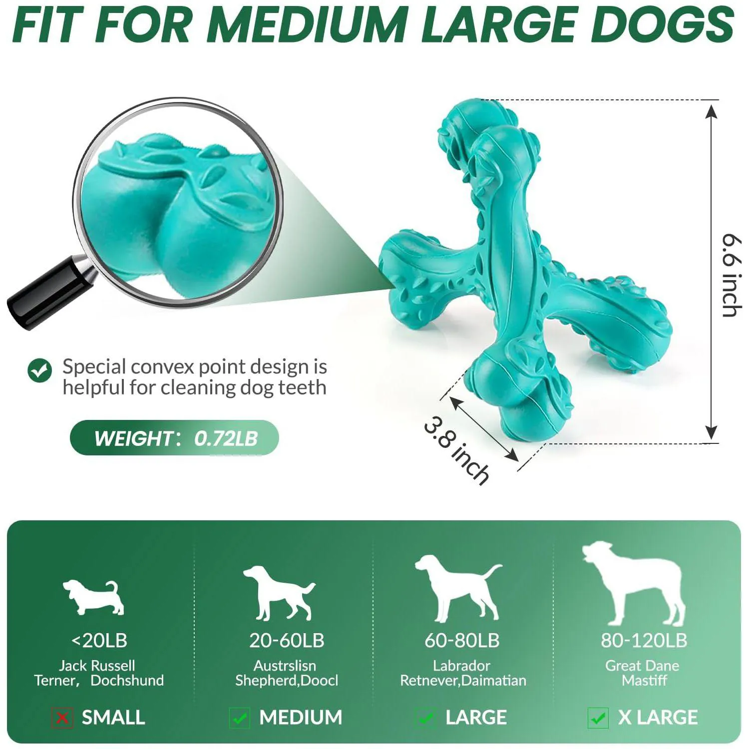 Juguete De Hueso Para Perros Grandes Con Limpieza Dental Y Alta Resistencia