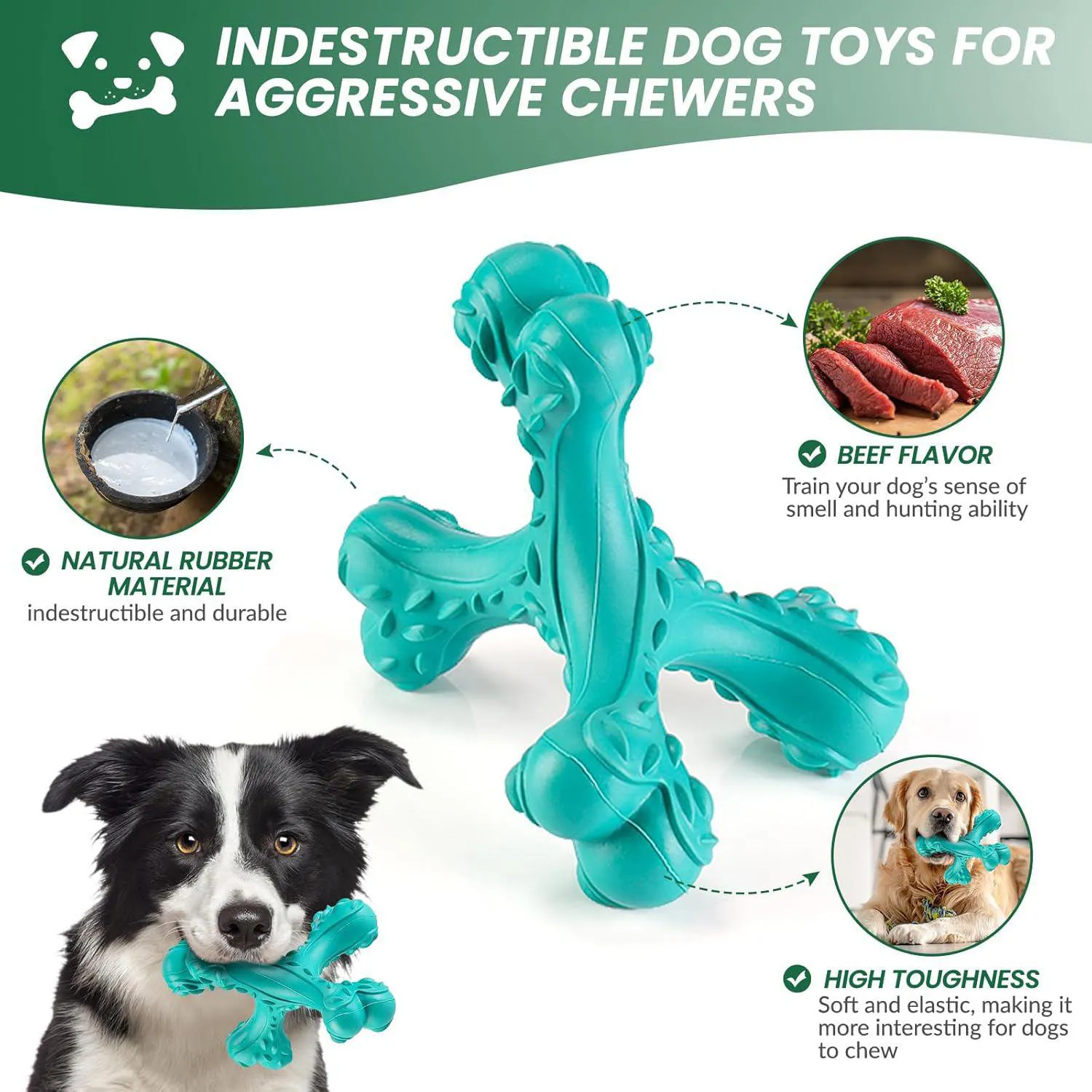 Juguete De Hueso Para Perros Grandes Con Limpieza Dental Y Alta Resistencia 3