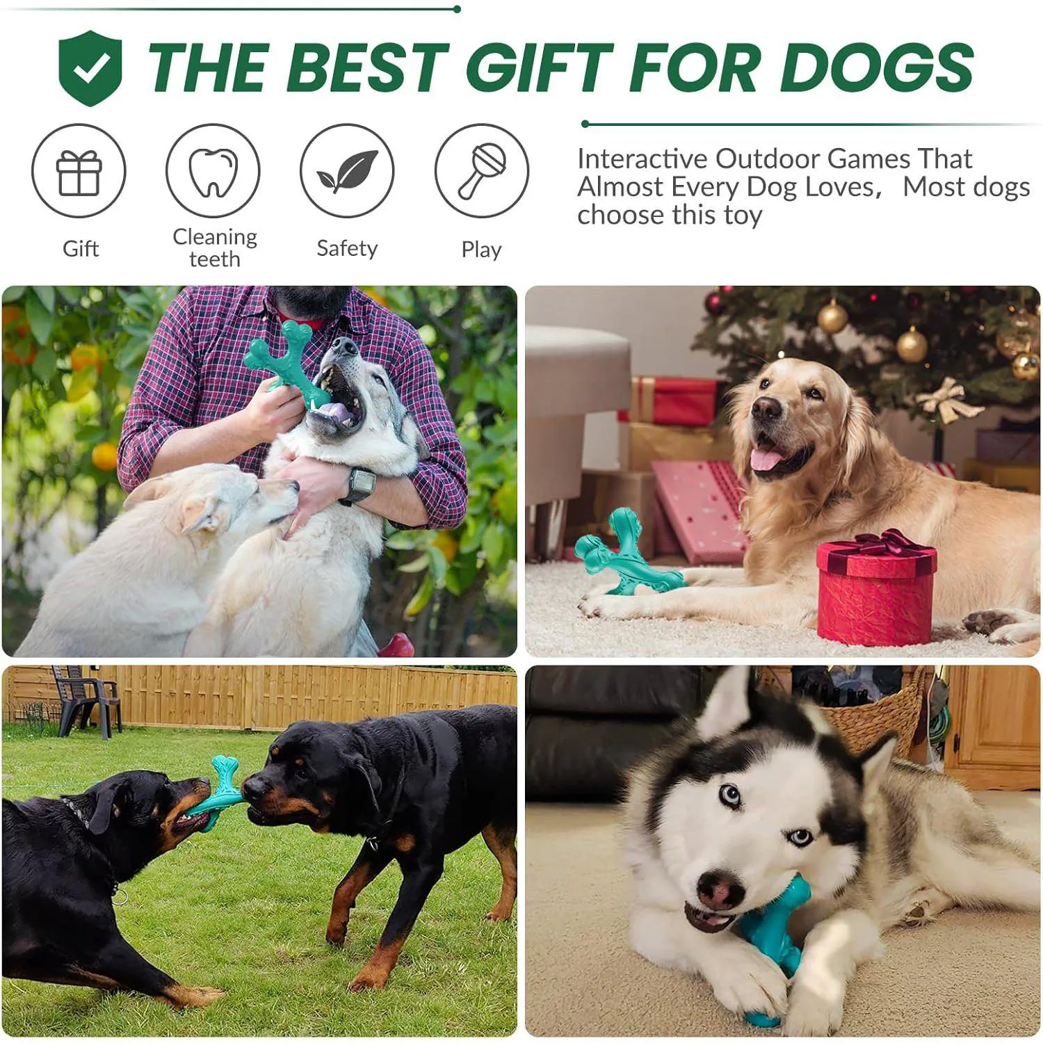 Juguete De Hueso Para Perros Grandes Con Limpieza Dental Y Alta Resistencia 6