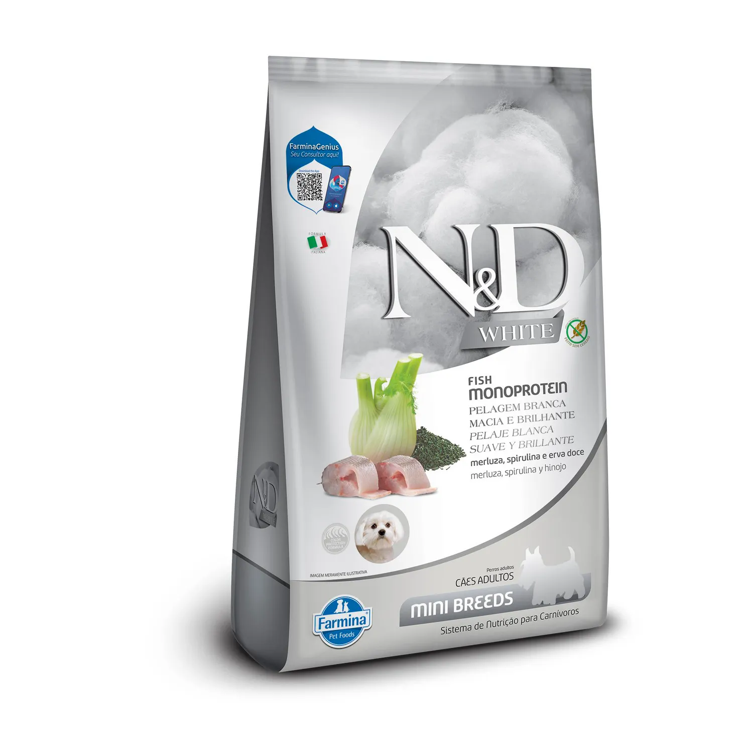 Comida Seca Para Perro N&D White Canine Adult Mini 2kg