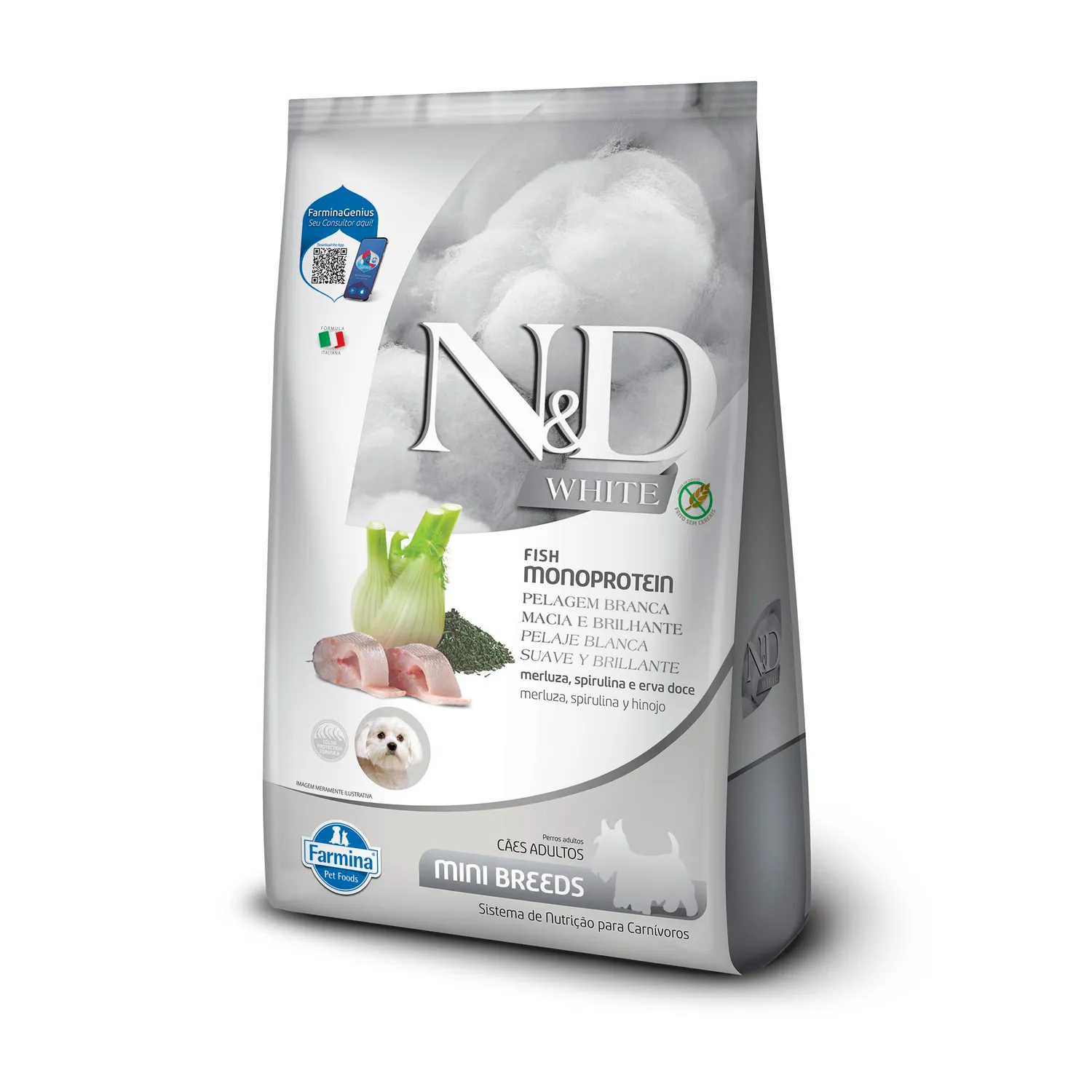 Comida Seca Para Perro N&D White Canine Adult Mini 2kg